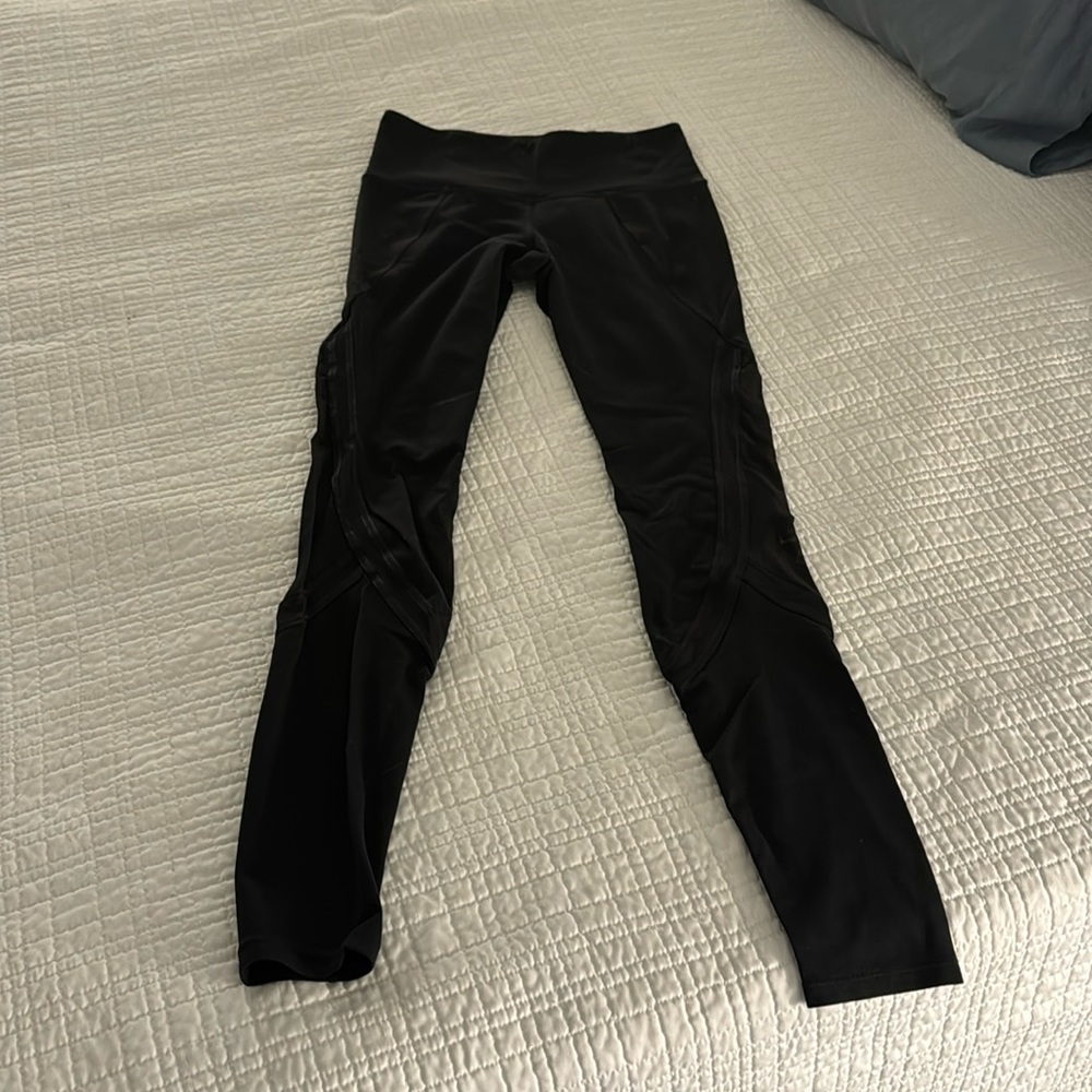 Athleta leggings with mesh cut outs